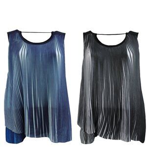 2 PCS Set Women's Plus-Size Solid Adjustable Strap Rayon Camis Tank Top Clothing